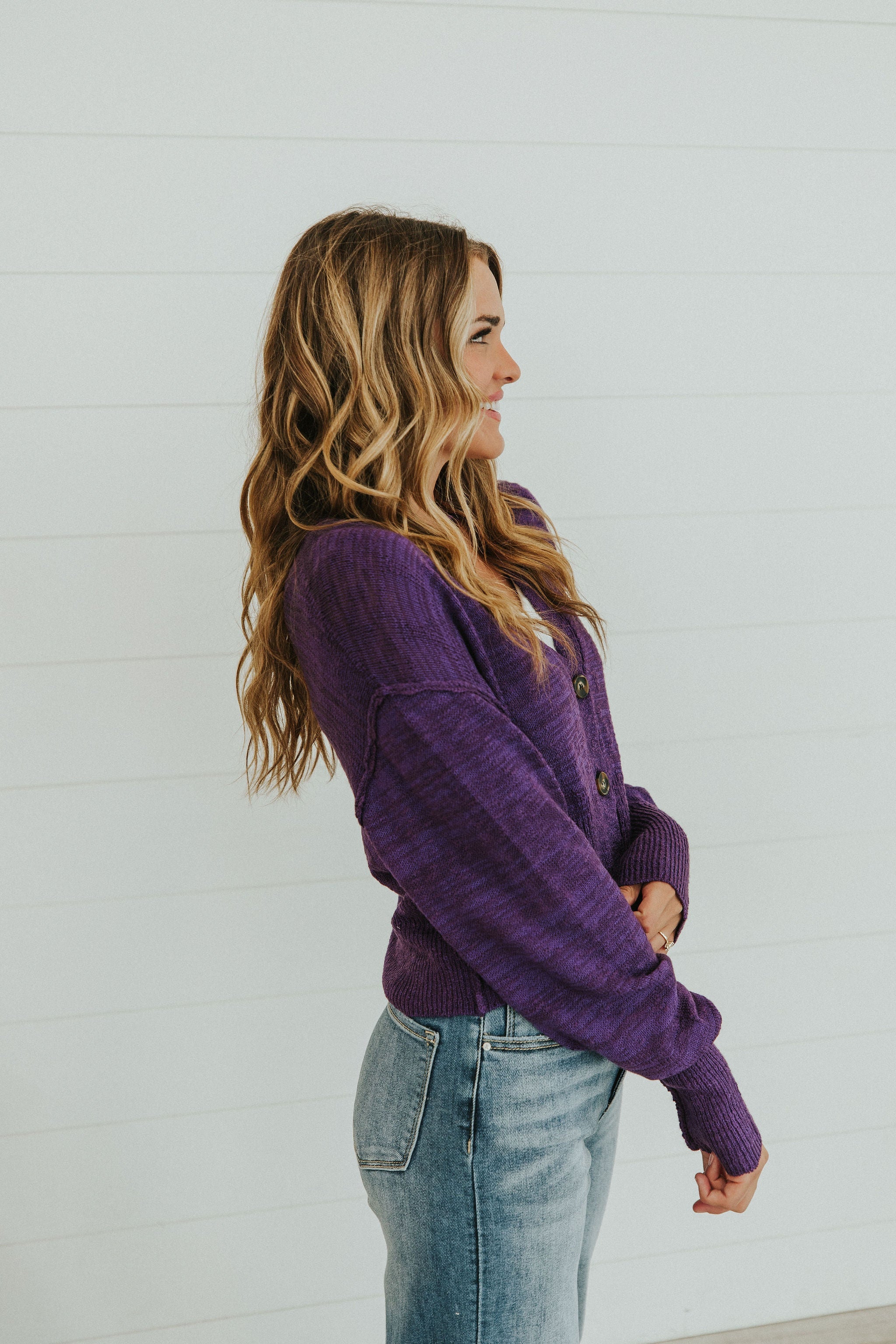 All Figured Out Button Front Cardigan
