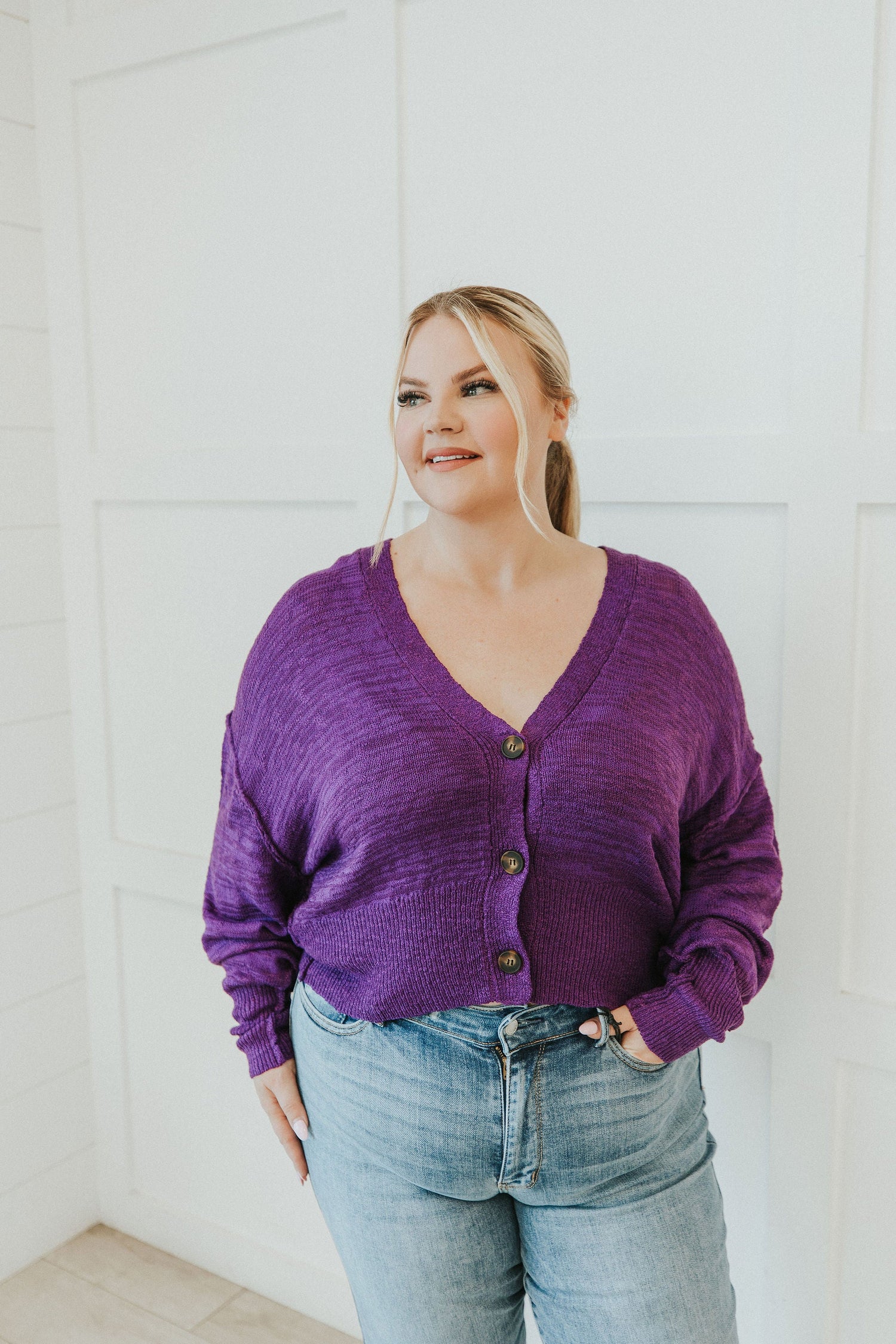 All Figured Out Button Front Cardigan
