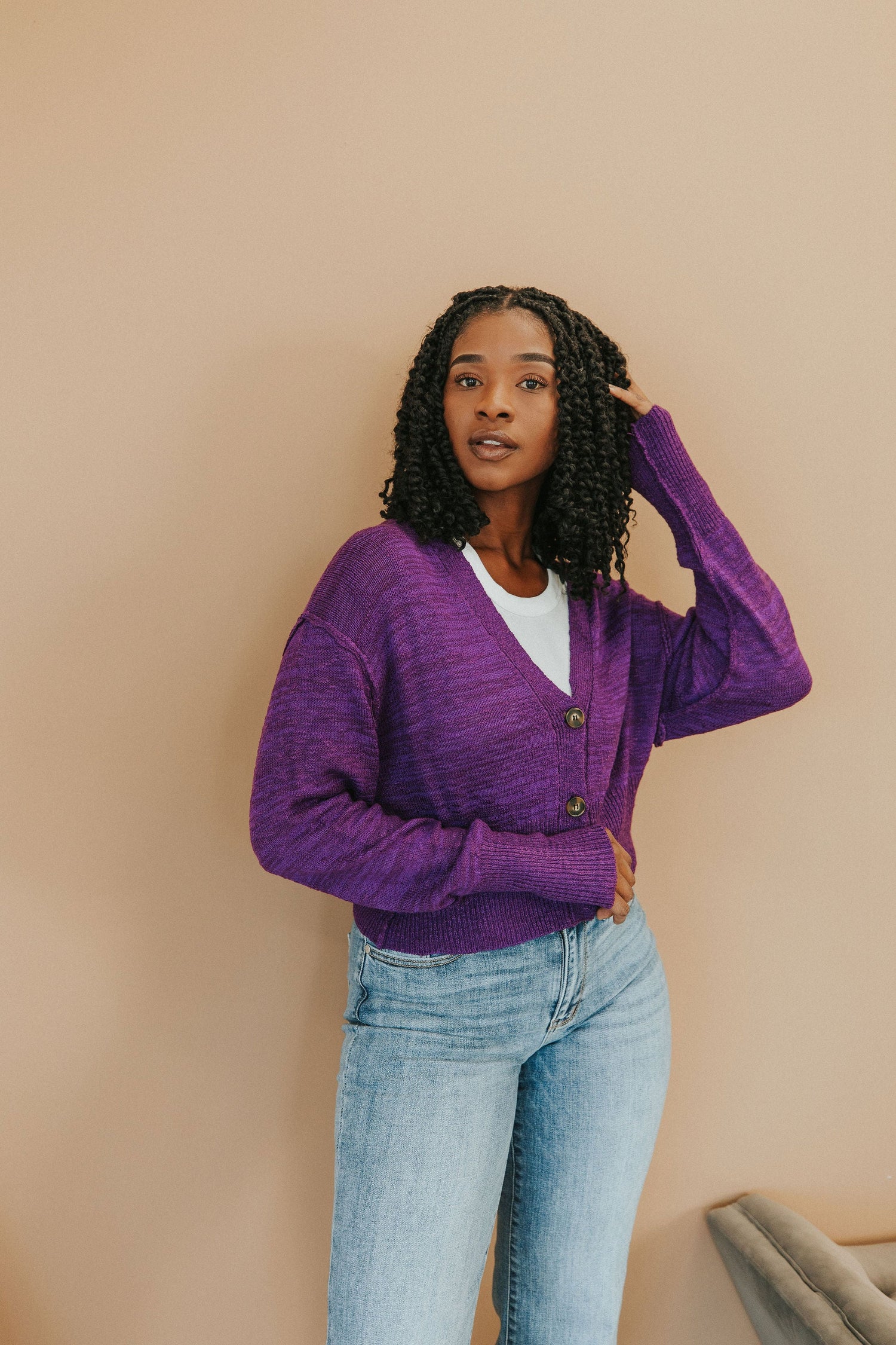 All Figured Out Button Front Cardigan
