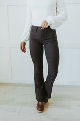 Magic In Your Step Flare Leg Jeans - Brown - Mulberry Skies