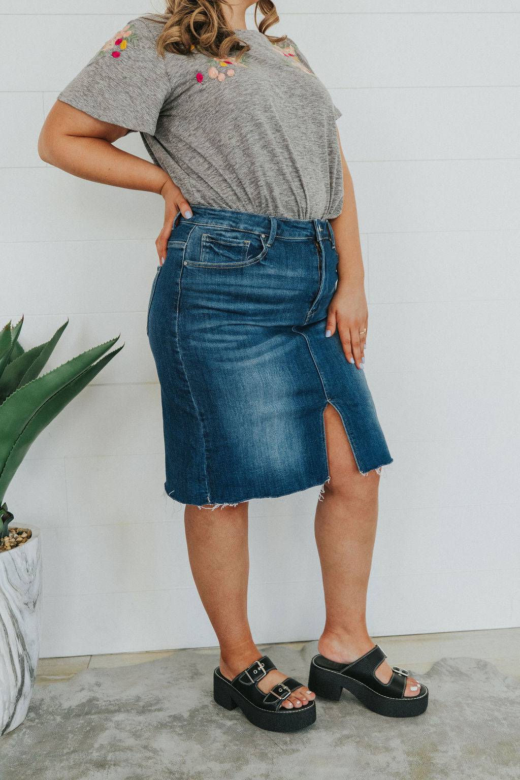 Get It Girl Denim Skirt