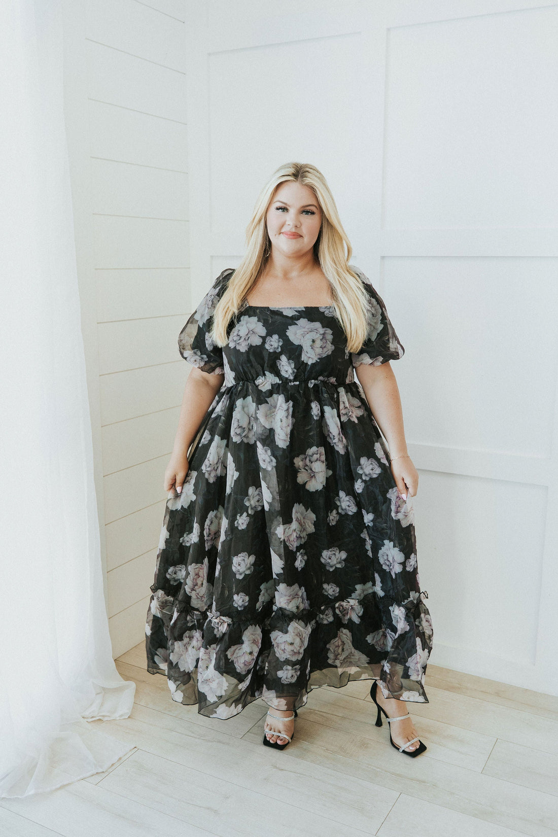 All Love Floral Puff Sleeve Dress - Mulberry Skies