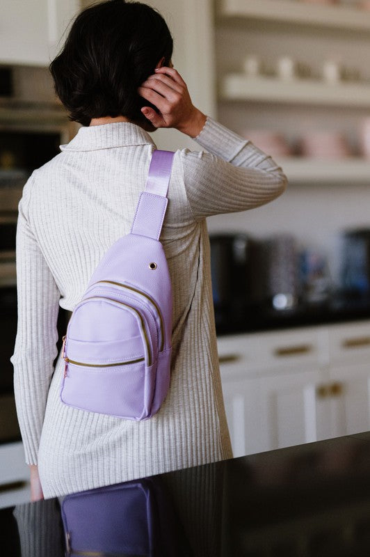 Marin Crossbody Sling Fanny Backpack - Mulberry Skies