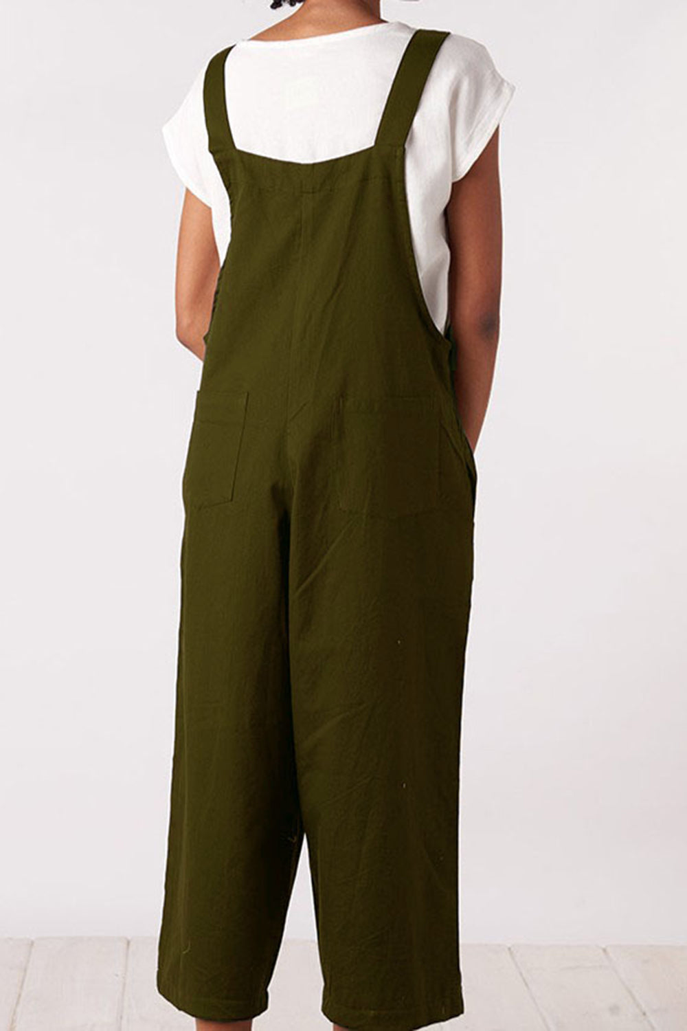 Square Neck Wide Strap Jumpsuit - Mulberry Skies