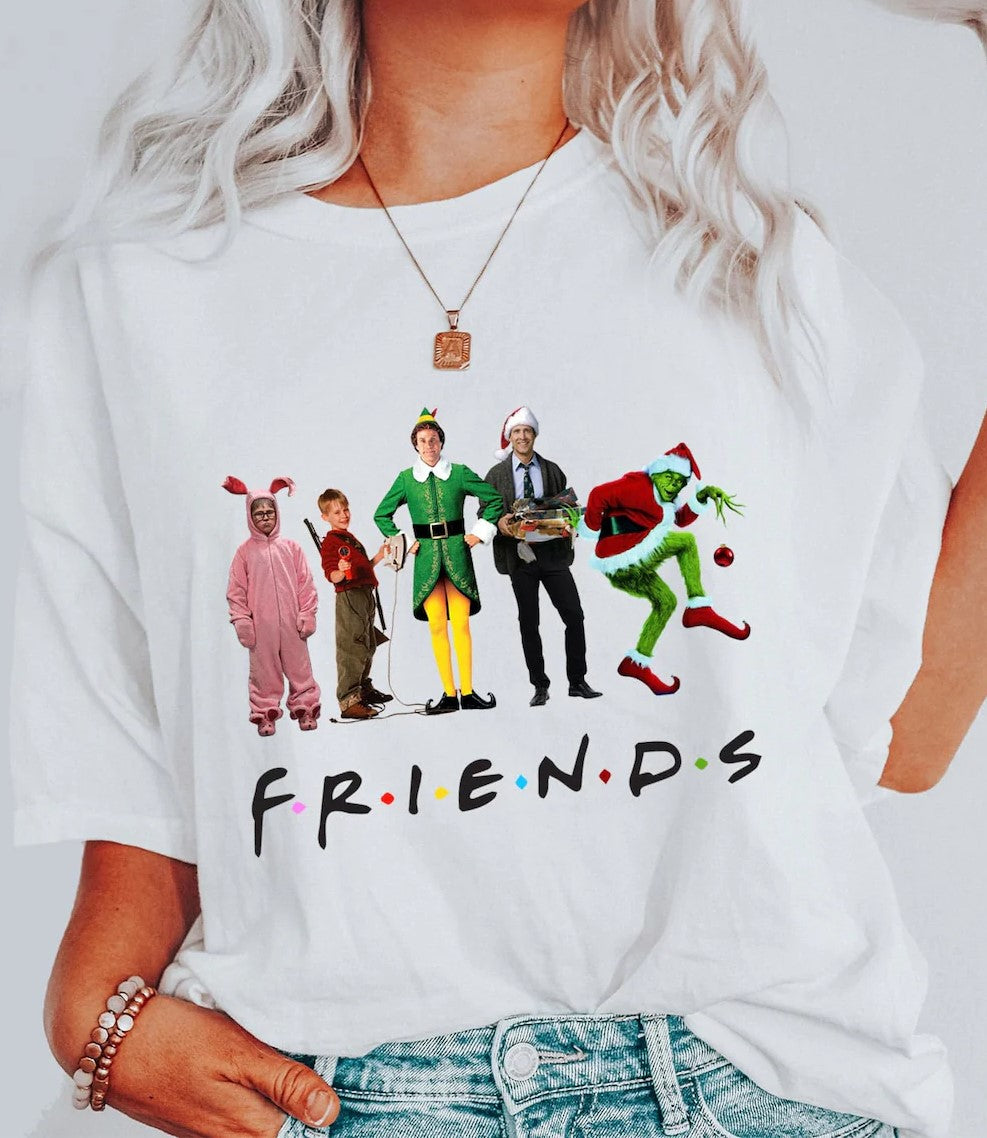 Friends Christmas Graphic Tee - Mulberry Skies