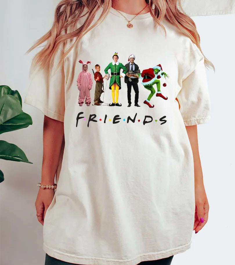 Friends Christmas Graphic Tee - Mulberry Skies