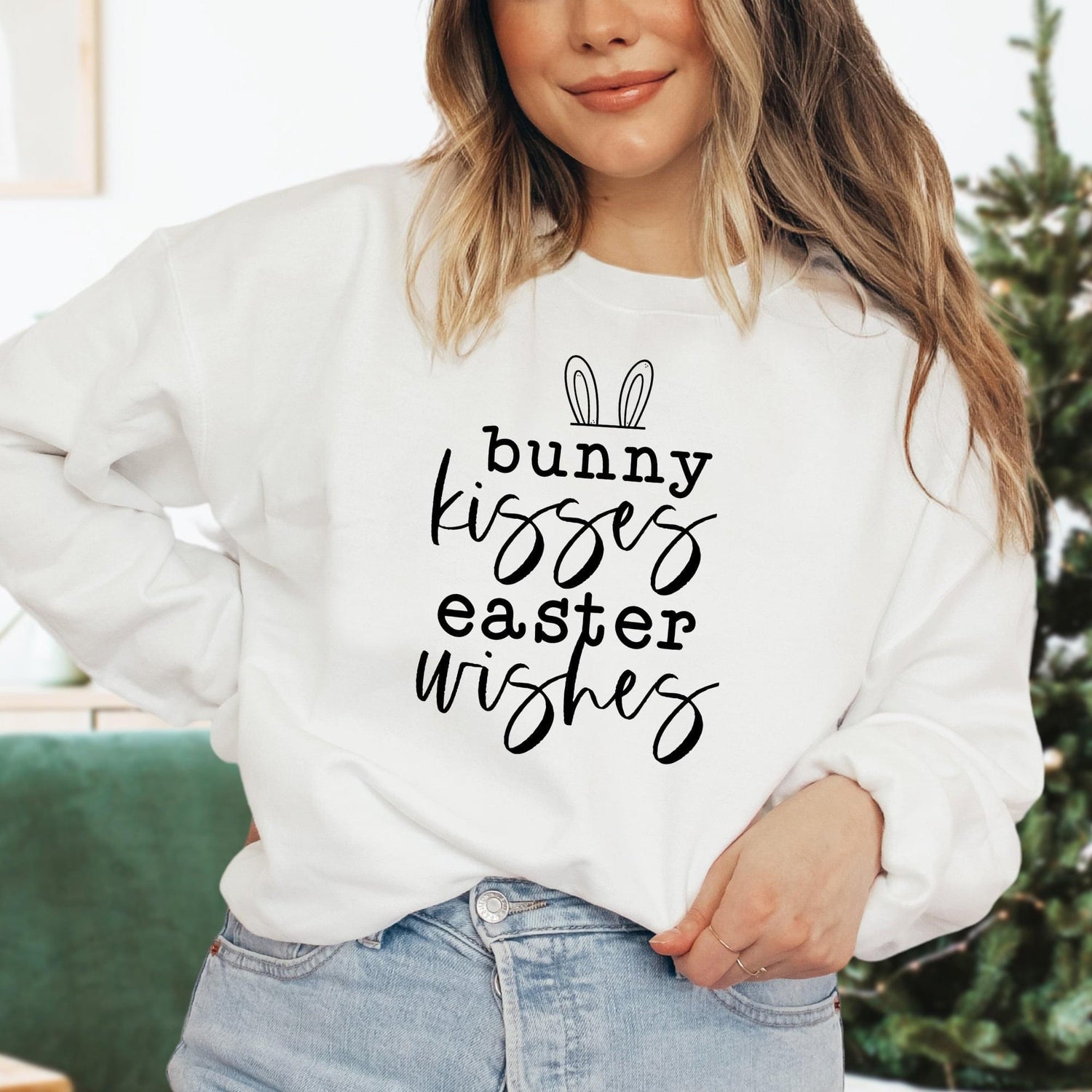 Bunny Kisses Easter Graphic Tee - Mulberry Skies