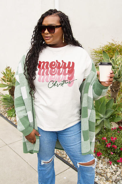 MERRY CHRISTMAS Short Sleeve T-Shirt - Mulberry Skies