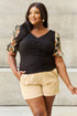 And The Why Hold Me Close Full Size Floral Print Textured Sleeve Knit Top - Mulberry Skies