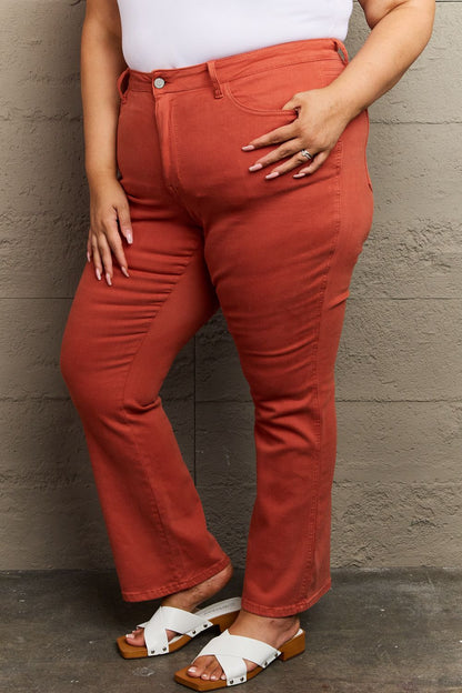 Judy Blue Olivia Full Size Mid Rise Slim Bootcut Jeans - Mulberry Skies