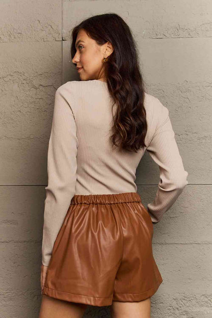 All About Details Ribbed Bodysuit - Mulberry Skies