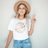 Rose Gold Ink Thankful Grateful Blessed Graphic Tee - Mulberry Skies