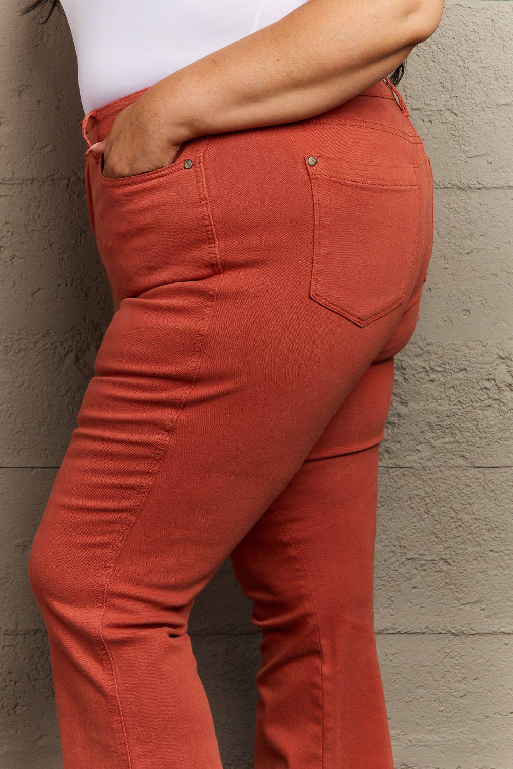 Judy Blue Olivia Full Size Mid Rise Slim Bootcut Jeans - Mulberry Skies