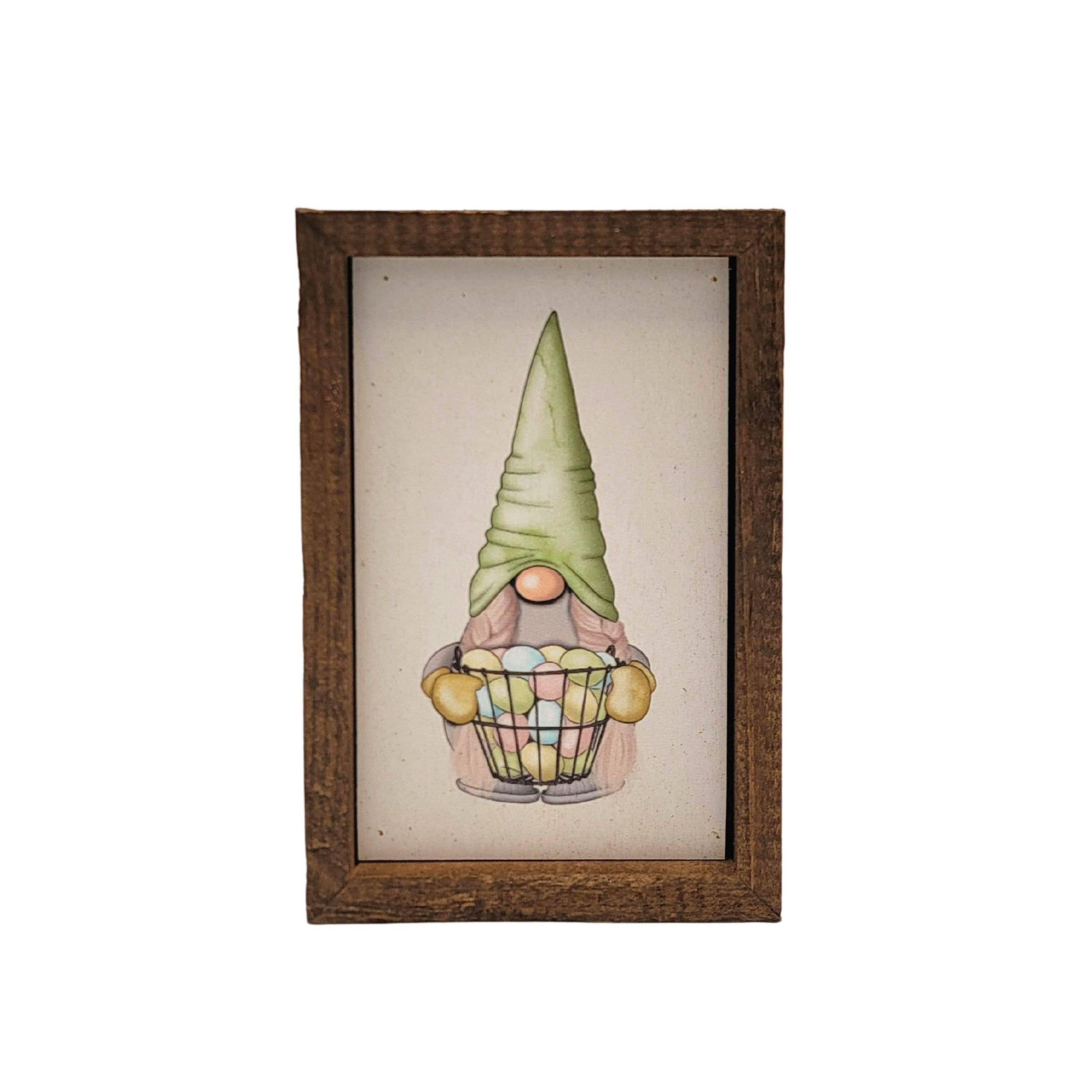 Easter - 6x4 Easter Basket Gnome Sign - Easter Décor-Mulberry Skies