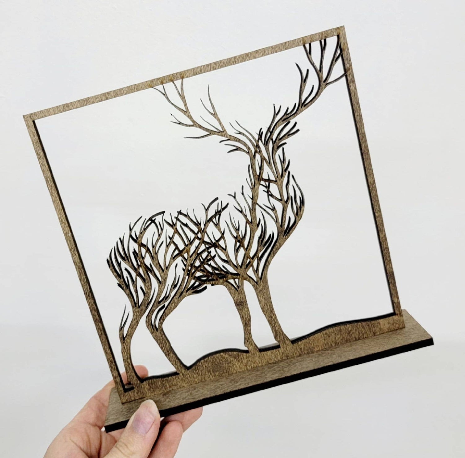 Free-standing Reindeer Deer Art Sign-Mulberry Skies