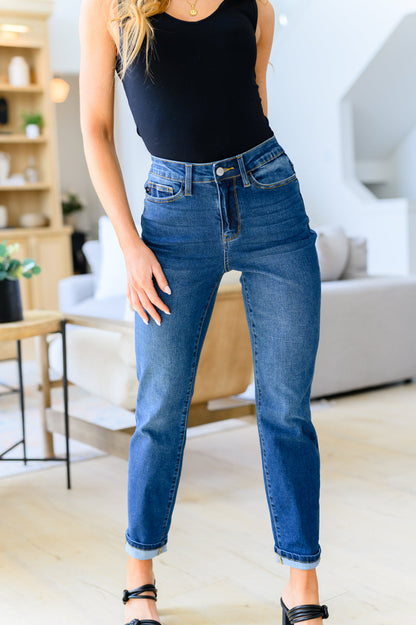 Judy Blue Downtown High Rise Boyfriend Jeans - Mulberry Skies