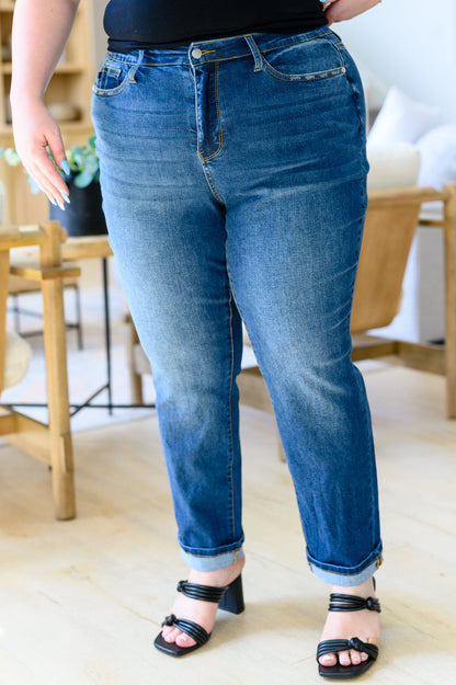 Judy Blue Downtown High Rise Boyfriend Jeans - Mulberry Skies