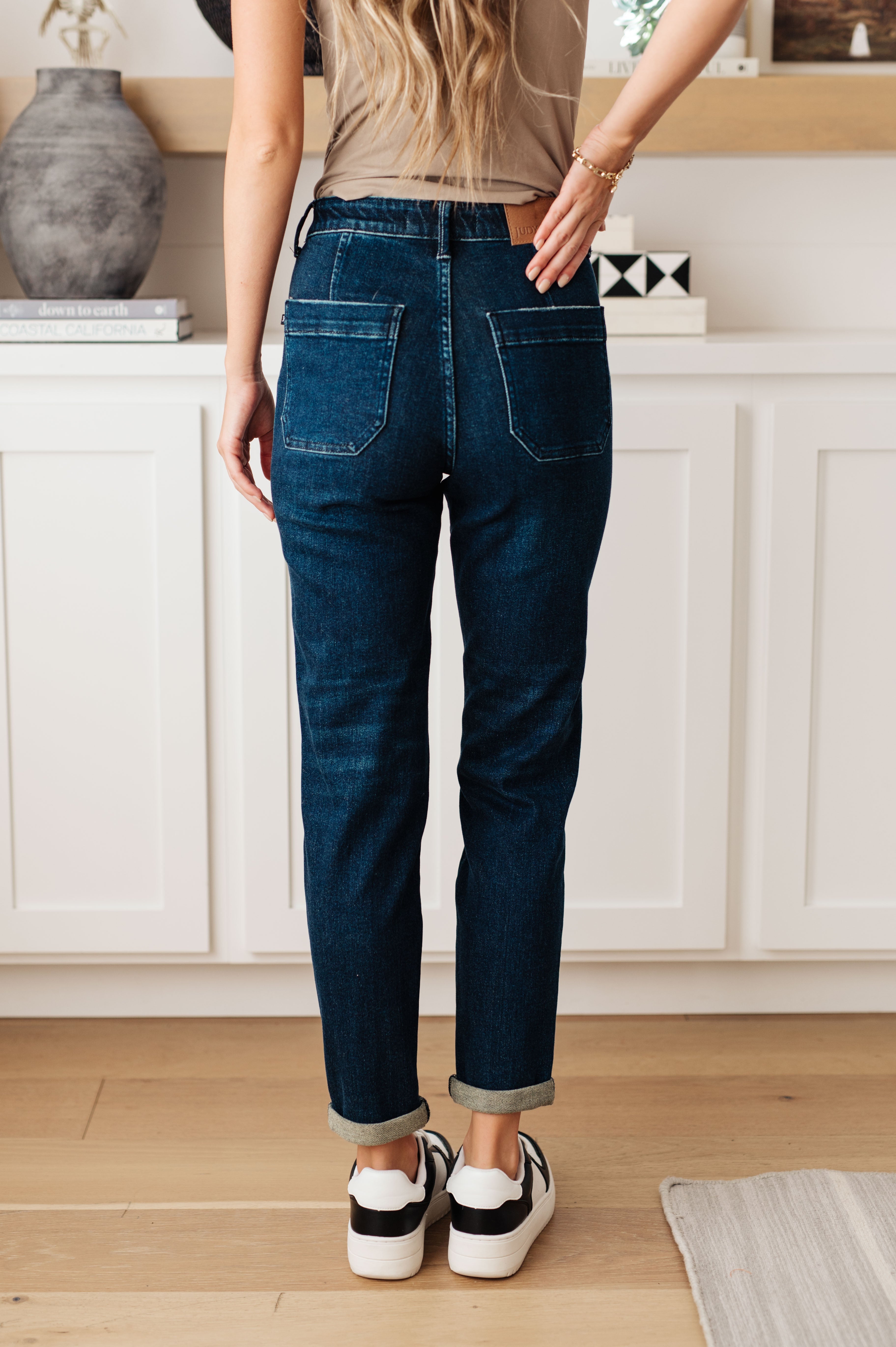 Judy Blue Eli Pull On Denim Joggers - Mulberry Skies