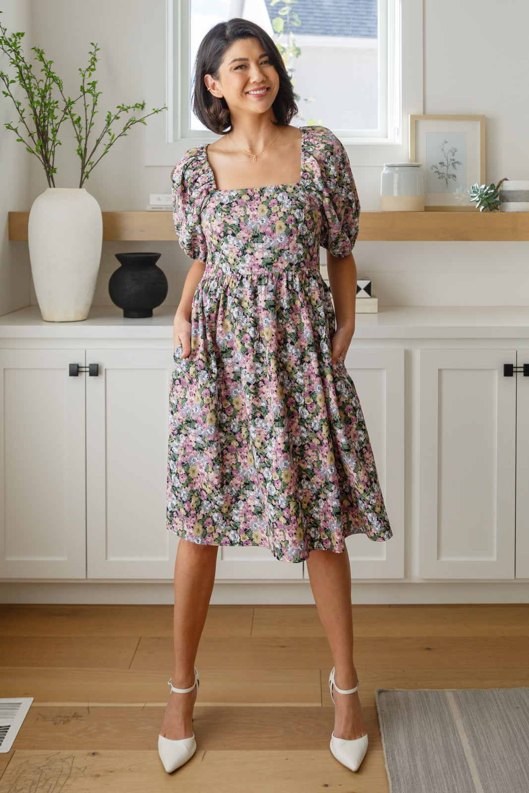 Excellence Without Effort Floral Dress - Mulberry Skies