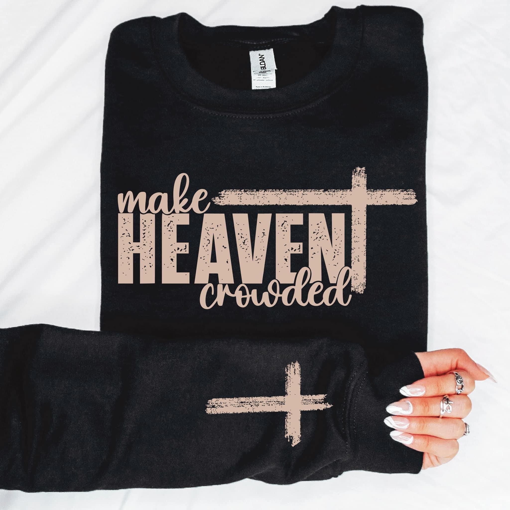 Make Heaven Crowded with Sleeve Accent Sweatshirt - Mulberry Skies