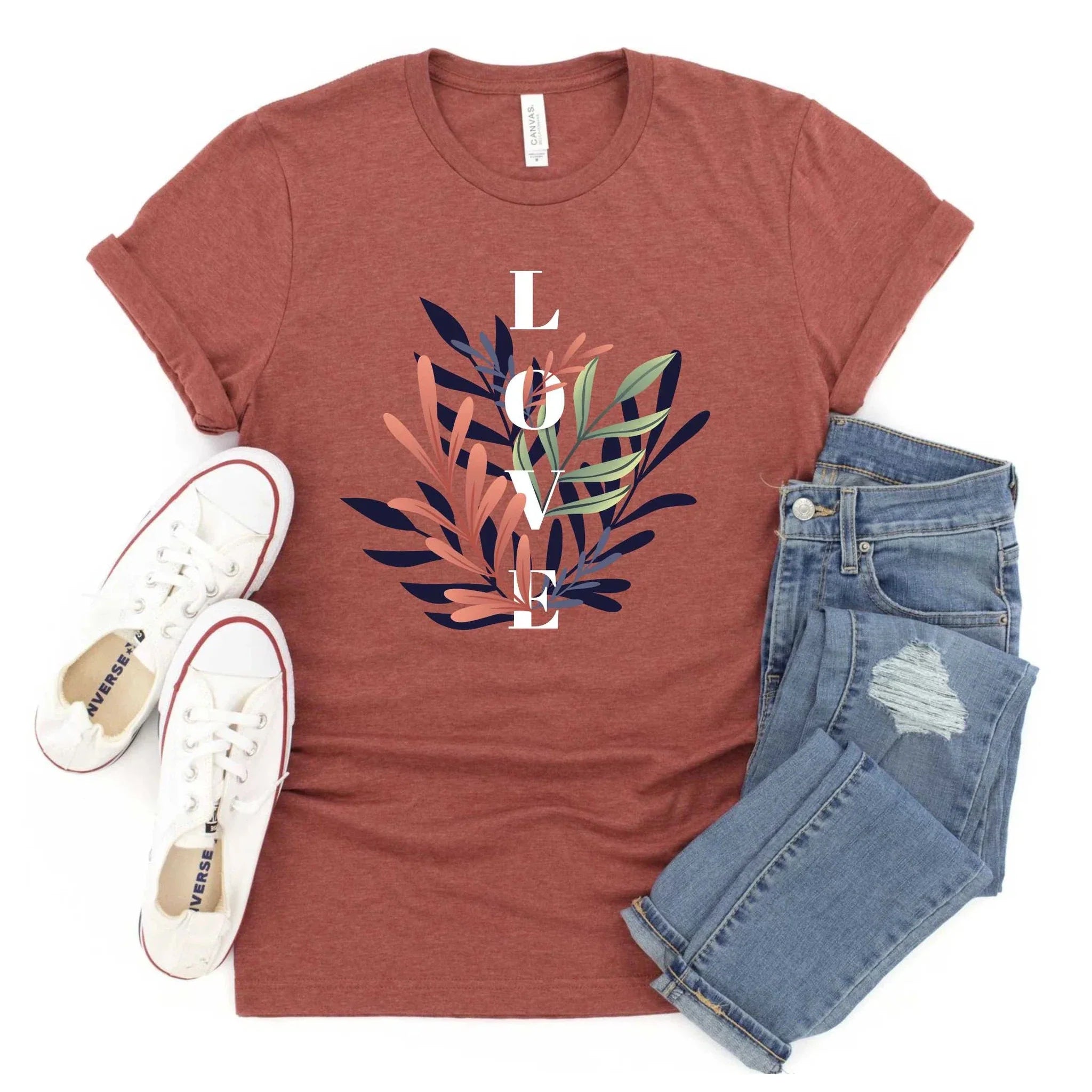 Love Foliage Graphic Tees - Mulberry Skies