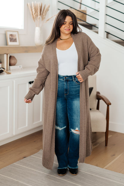 Perfectly Resolved Duster Cardigan - Mulberry Skies