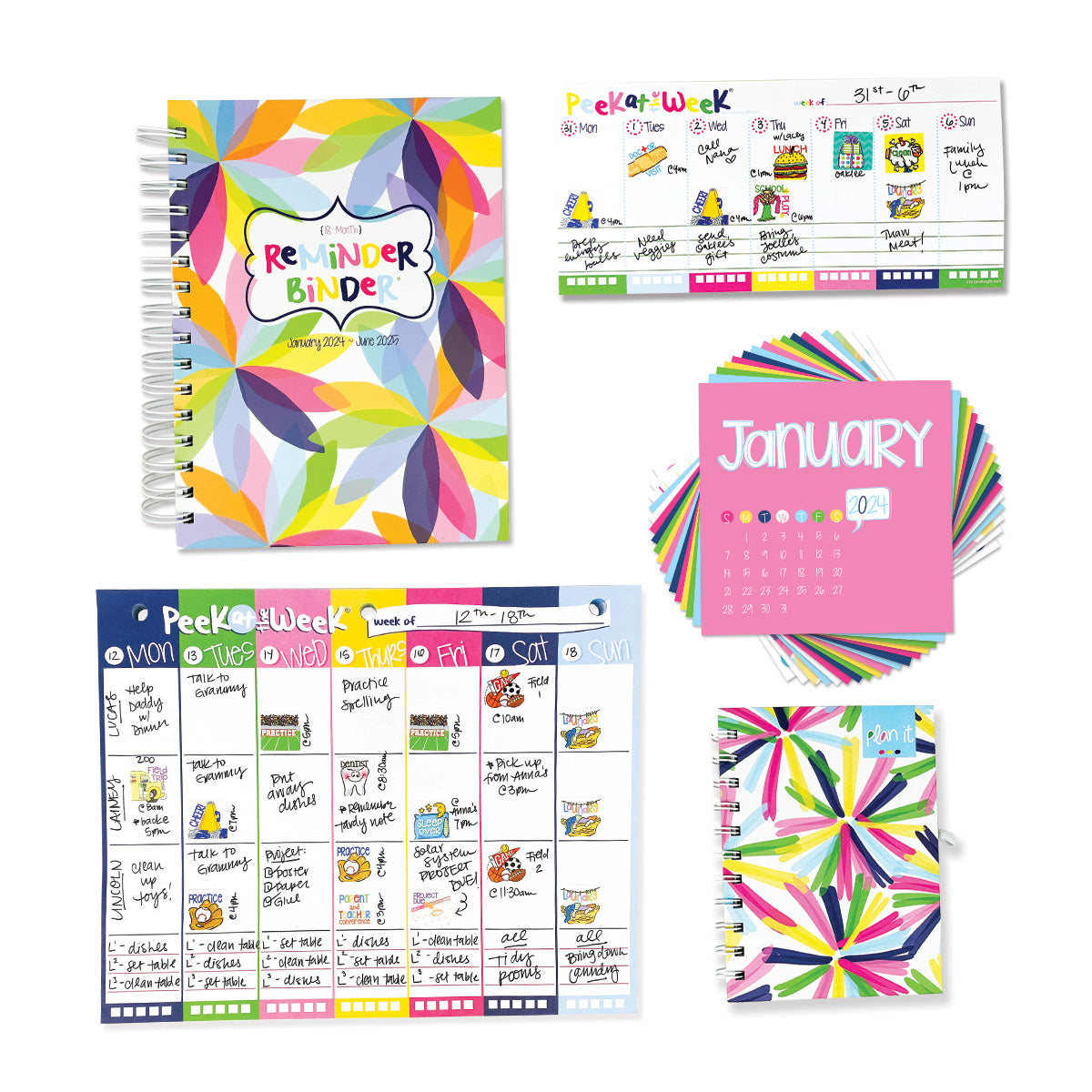 Dream Gift Planner Bundle 2024-25 Reminder Binder® Planner - Mulberry Skies