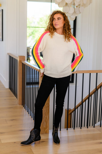 Songs About Rainbows Striped Sweater - Mulberry Skies