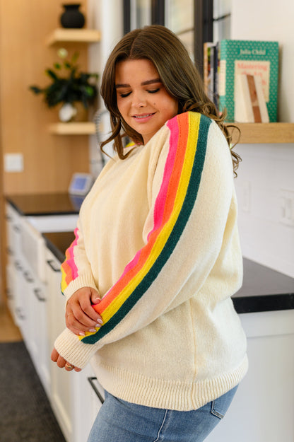 Songs About Rainbows Striped Sweater - Mulberry Skies