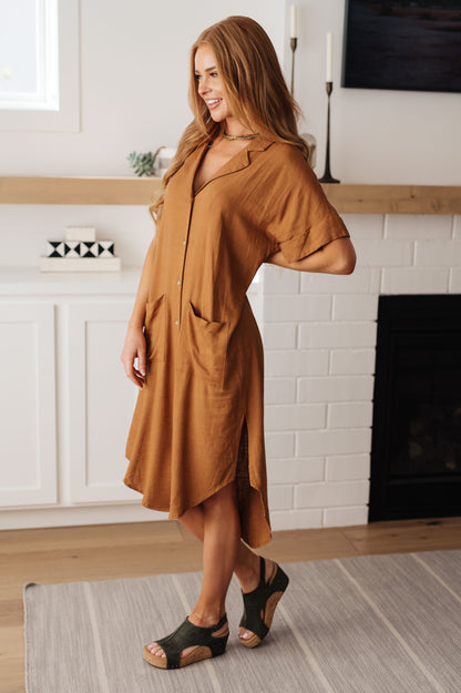 Sure to Be Great Shirt Dress - Mulberry Skies