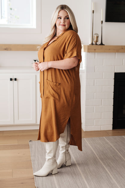 Sure to Be Great Shirt Dress - Mulberry Skies