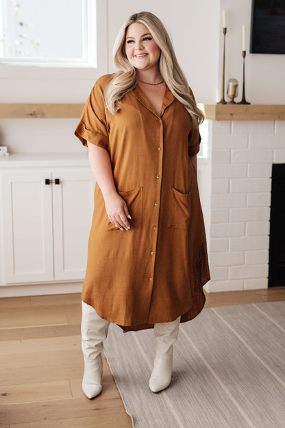 Sure to Be Great Shirt Dress - Mulberry Skies