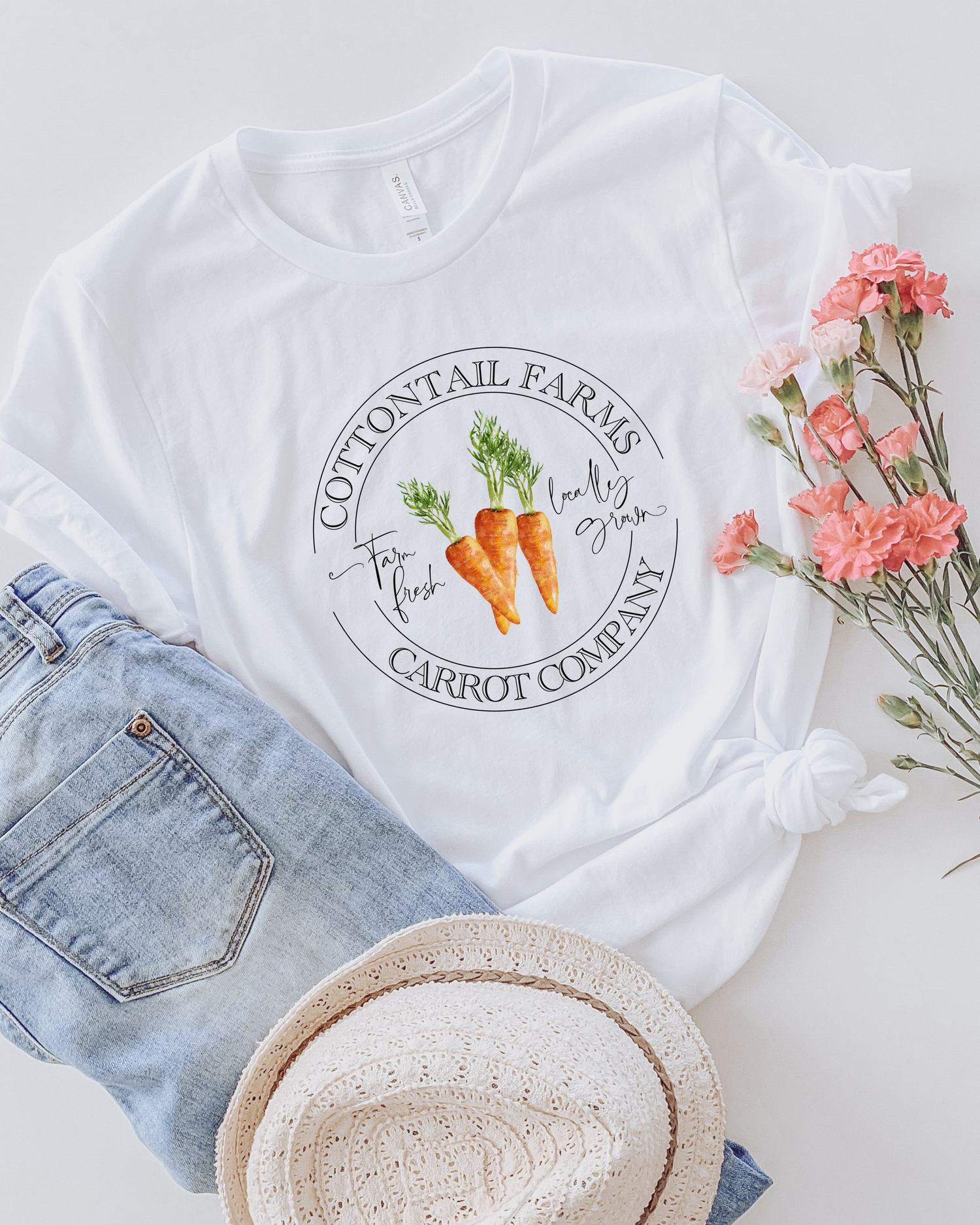 COTTONTAIL FARMS TEE - Mulberry Skies