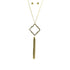 Gold Geometric Tassel Necklace & Earring Set-Mulberry Skies