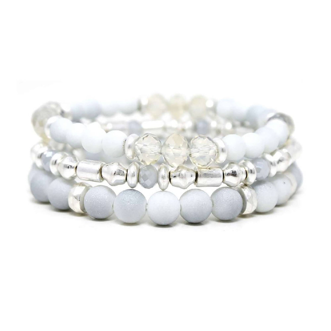 Gray Sandstone Multi Layer Bracelet-Mulberry Skies