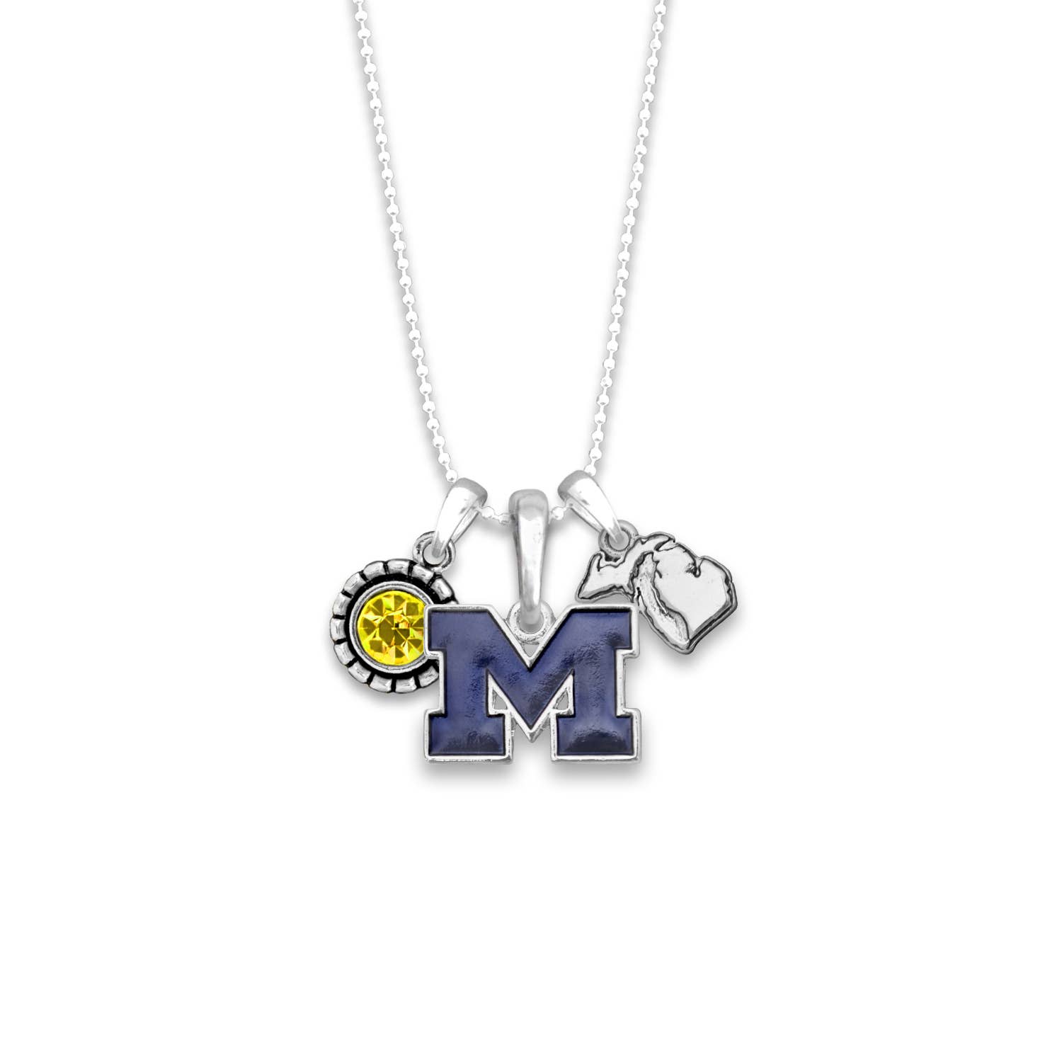Michigan Wolverines Necklace-Mulberry Skies