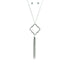 Silver Geometric Tassel Necklace & Earring Set-Mulberry Skies