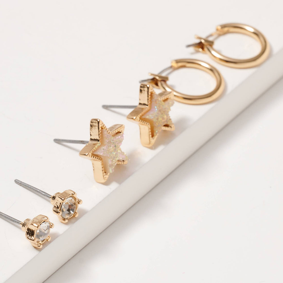 Star Hoop Earrings Set-Mulberry Skies