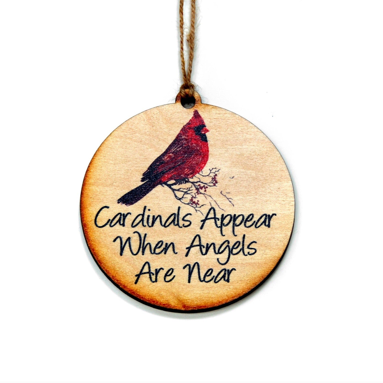 Cardinals Appear Wooden Ornament-Mulberry Skies