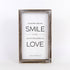 Wood Framed Smile Love Sign-Mulberry Skies
