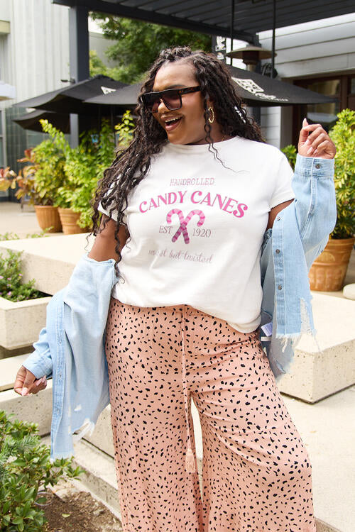 CANDY CANES Short Sleeve T-Shirt - Mulberry Skies