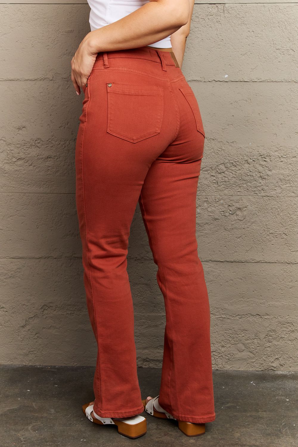 Judy Blue Olivia Full Size Mid Rise Slim Bootcut Jeans - Mulberry Skies