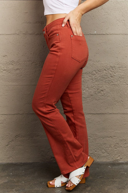 Judy Blue Olivia Full Size Mid Rise Slim Bootcut Jeans - Mulberry Skies
