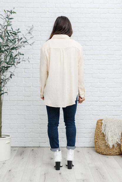 Want The Best Button Up Top-Mulberry Skies