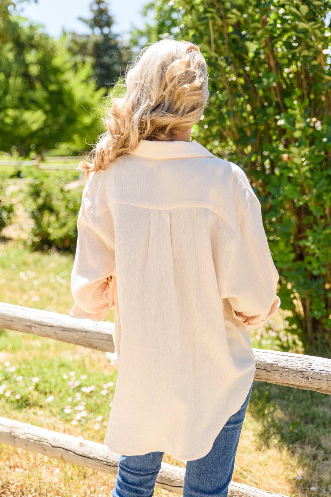 Want The Best Button Up Top-Mulberry Skies